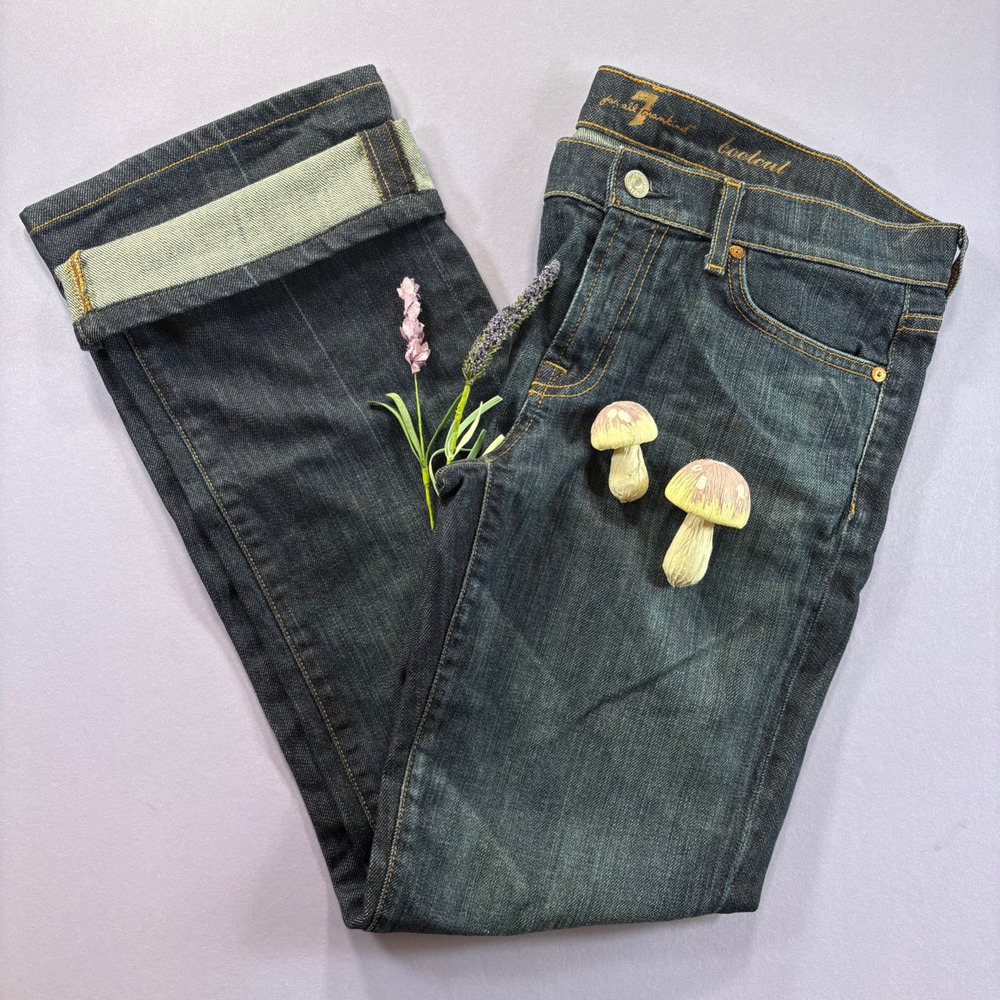 7 For All Mankind Jeans Womens 30 Bootcut Stretch Western Comfort Dark Wash